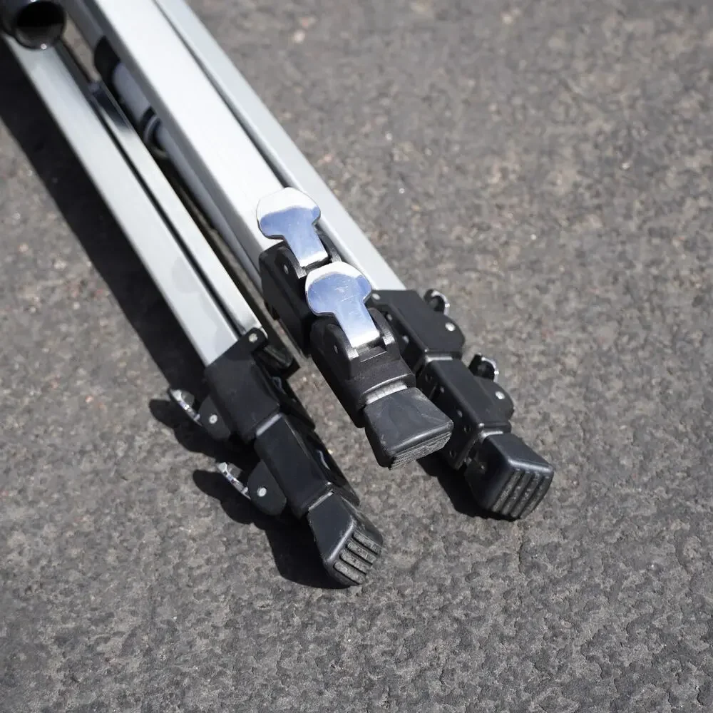 Metal Camera Tripod Aluminum Adjustable Height Stand Silver Black